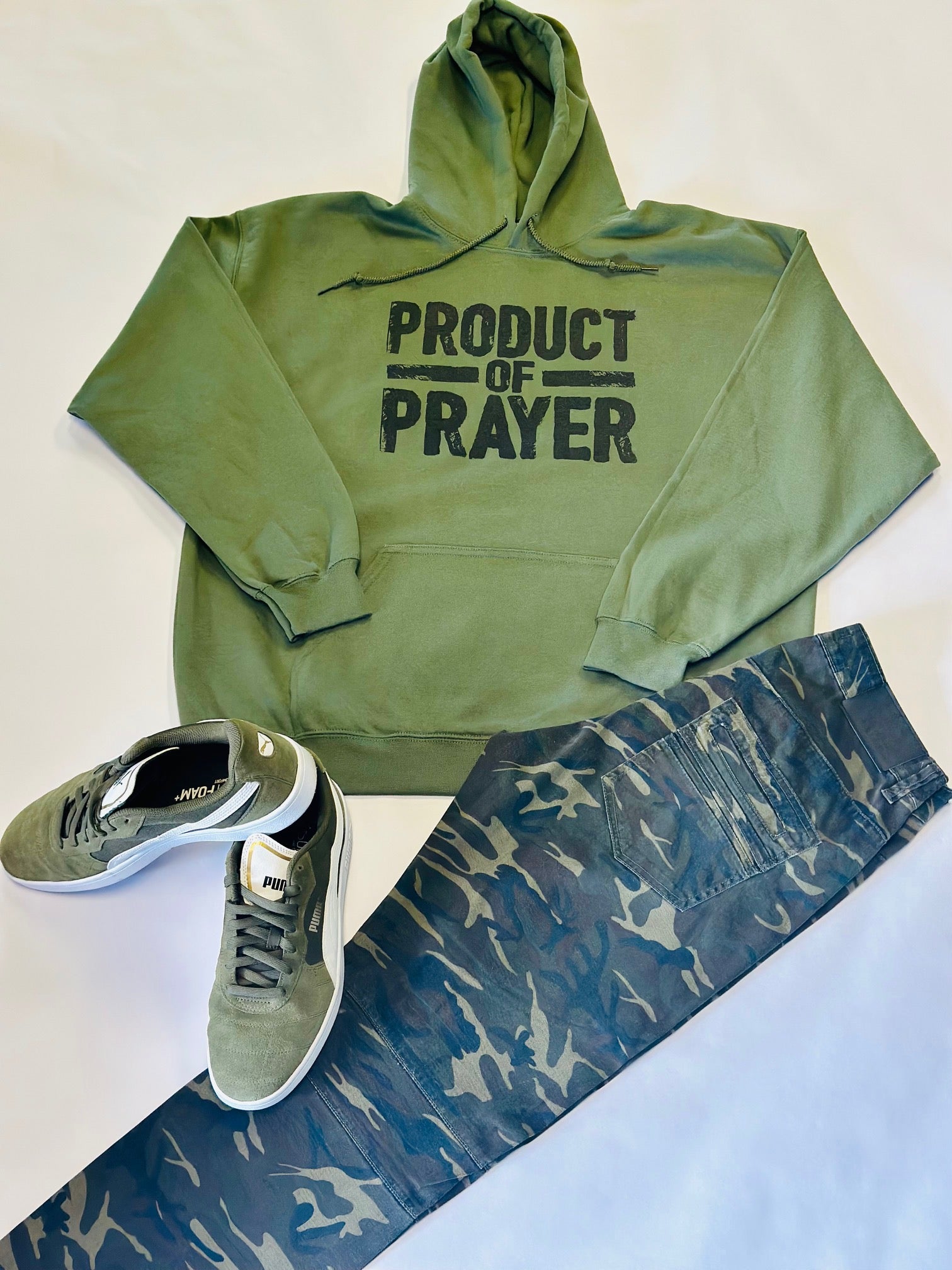 Green Hoodie Product of Prayer