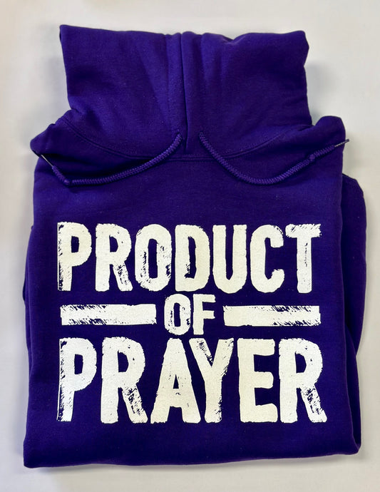 Purple Product of Prayer Long-Sleeve Hoodie