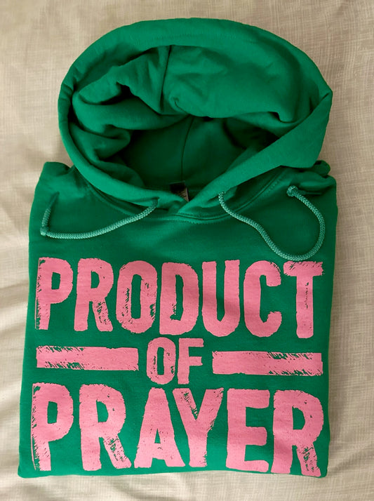 Green Product of Prayer Long-Sleeve Hoodie